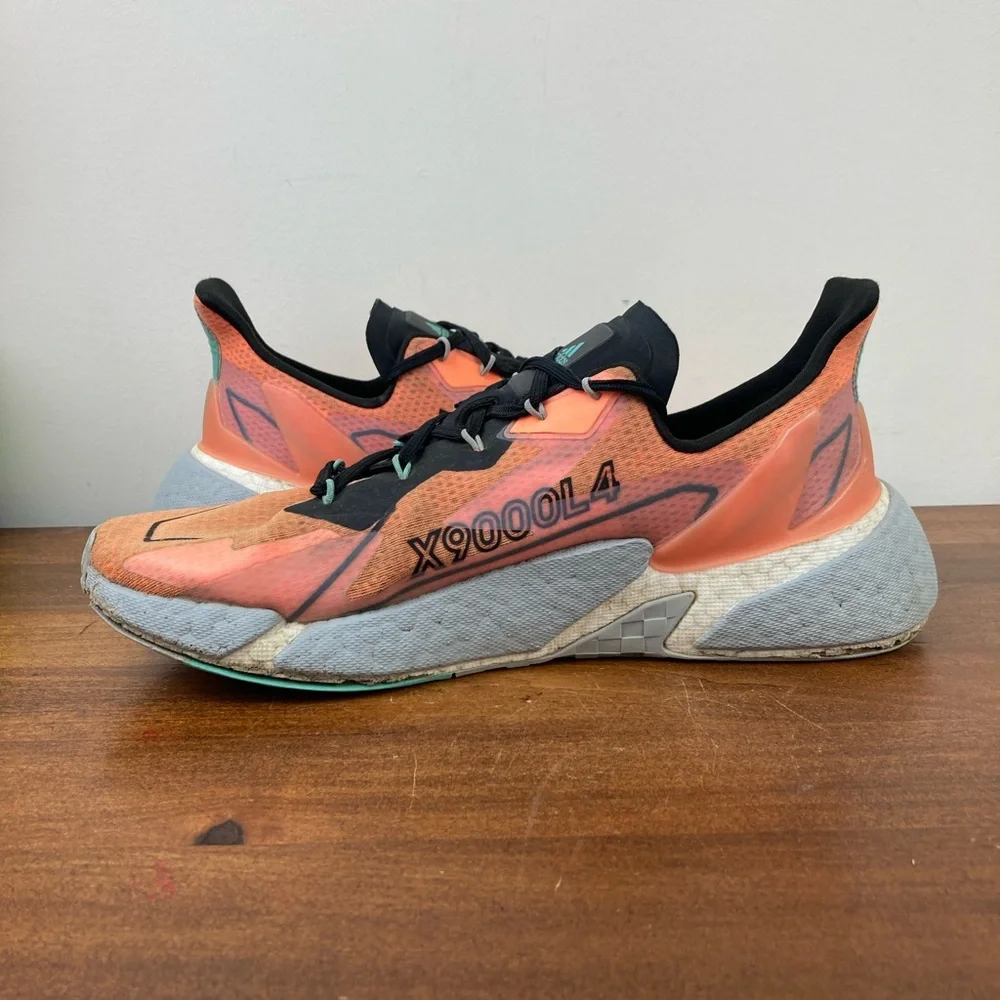 Adidas X9000L4 #FY1209 Orange Black Grey Color Size 8.5 Men’s Sneakers - Picture 9 of 13